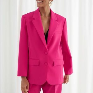 &other stories blazer. Pink. Size 36. Us 4.